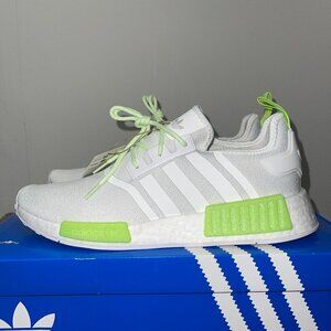 MEN’S ADIDAS NMD_R1 (GW5663) SNEAKERS GREY/LIME GREEN SIZE 12